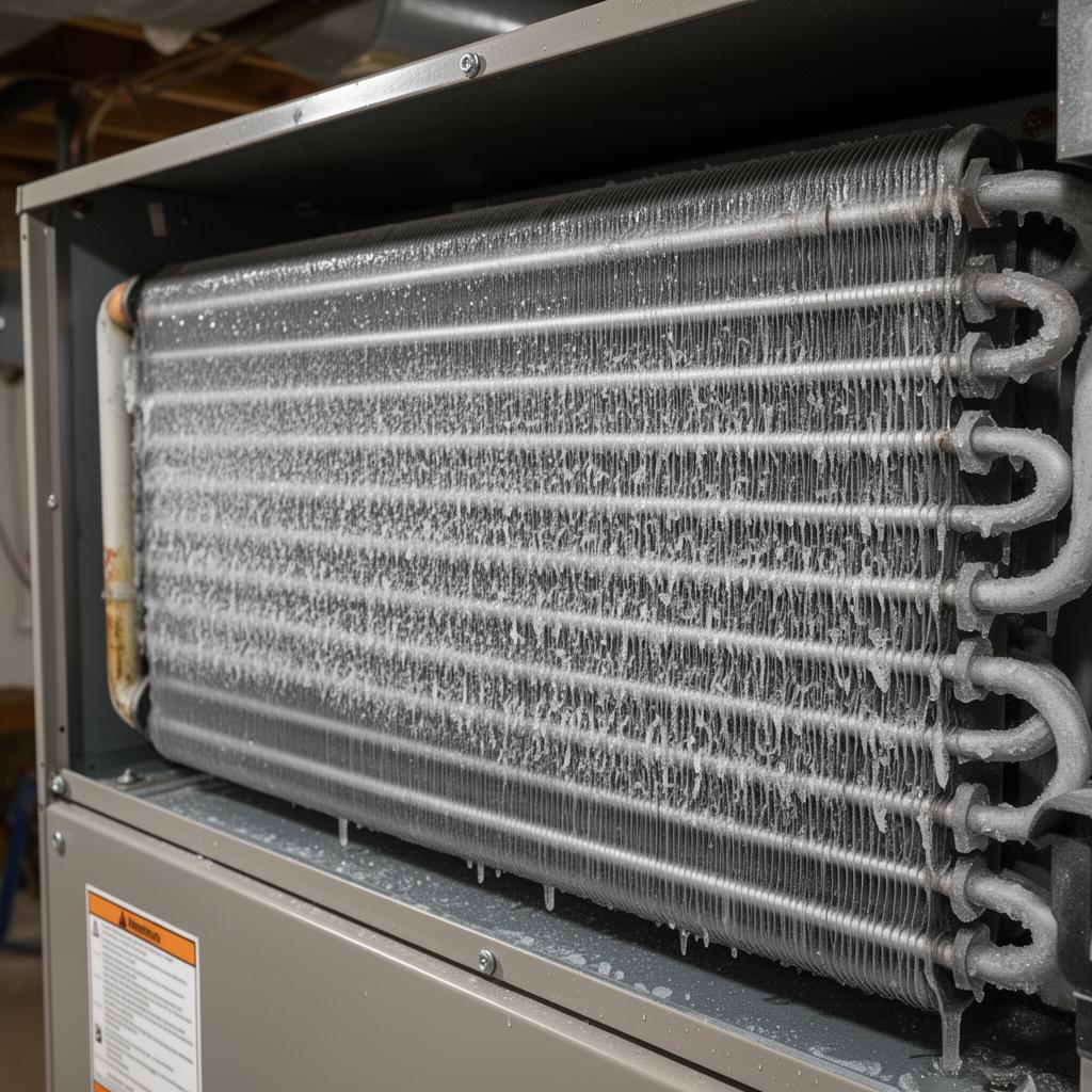 Frozen AC coil repair in Westland