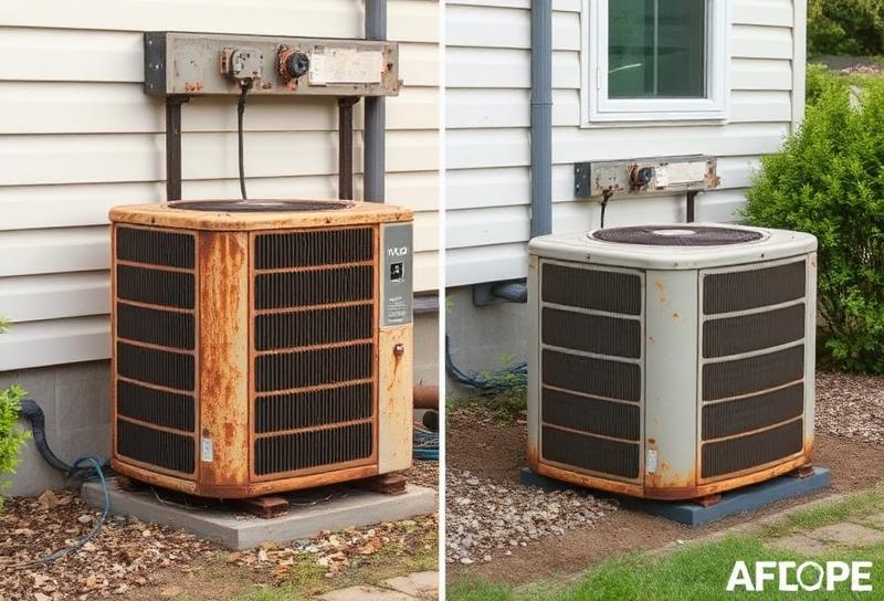 Old AC unit needing replacement in Westland