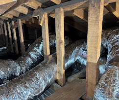 Attic flex ductwork