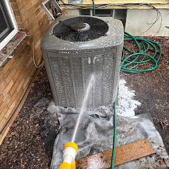 Condenser coil wash maintenance