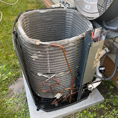 Condenser open coil exposed