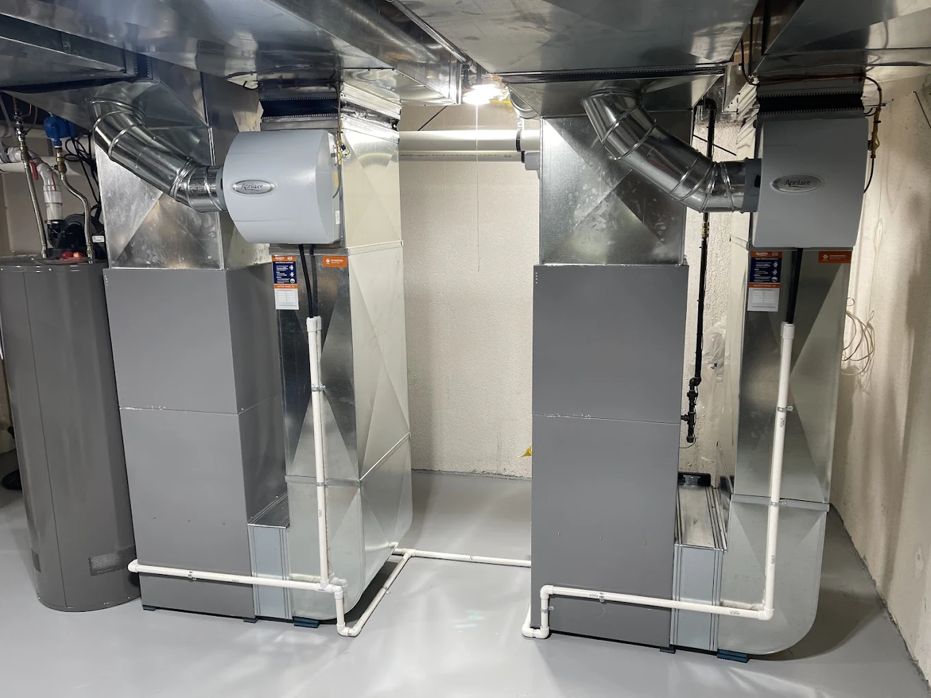 Professional furnace installation in a Westland, Michigan basement