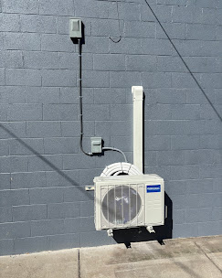 Mini split commercial block wall