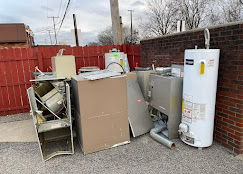 Old equipment removal pile